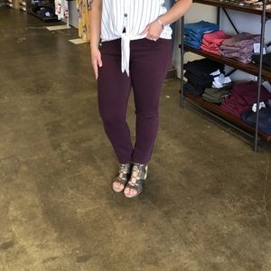Burgundy Kancan Jeans